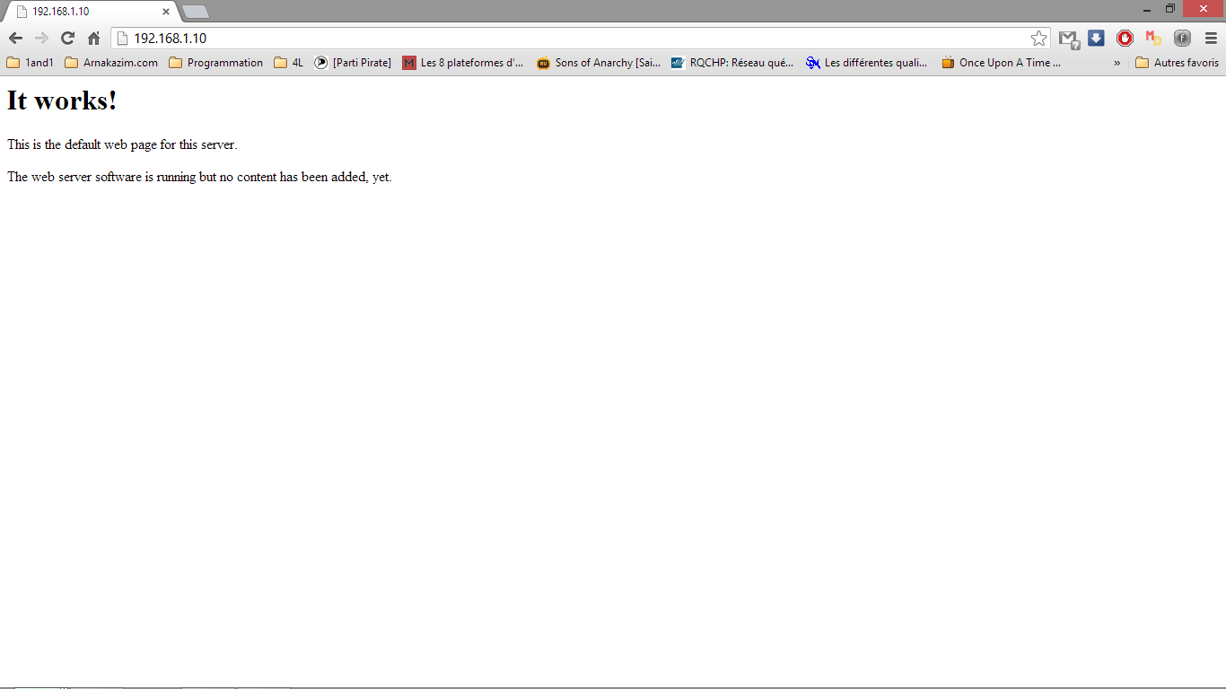 Le serveur fonctionne !!! :D
