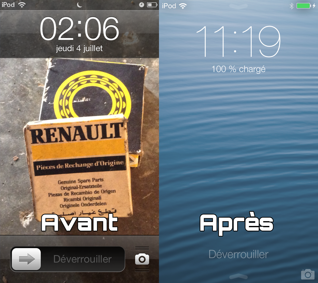 avant après